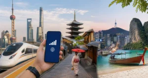 Asia eSIM travel across China, Japan, Korea and Thailand