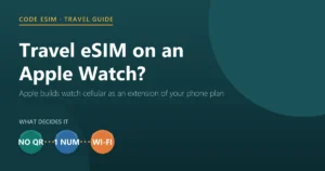 Can you put a travel eSIM on an Apple Watch? No: Apple Watch cellular runs on your iPhone carrier plan, with the same carrier and the same number