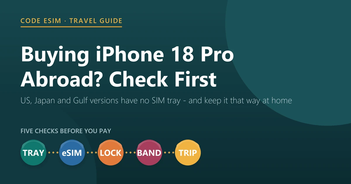Buying iPhone 18 Pro abroad: versions sold in the US, Japan and the Gulf are eSIM-only, five checks before you pay