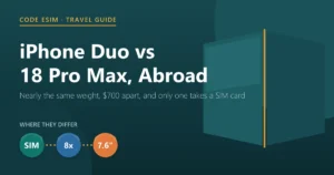 iPhone Duo vs iPhone 18 Pro Max for travel: nearly the same weight, 700 dollars apart, and only the 18 Pro Max can take a SIM card in some countries